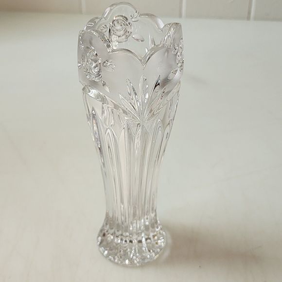 Vintage Oneida Crytal Southern Garden Flower Bud Vase 7x2.2inch 1992 Germany - Picture 10 of 11